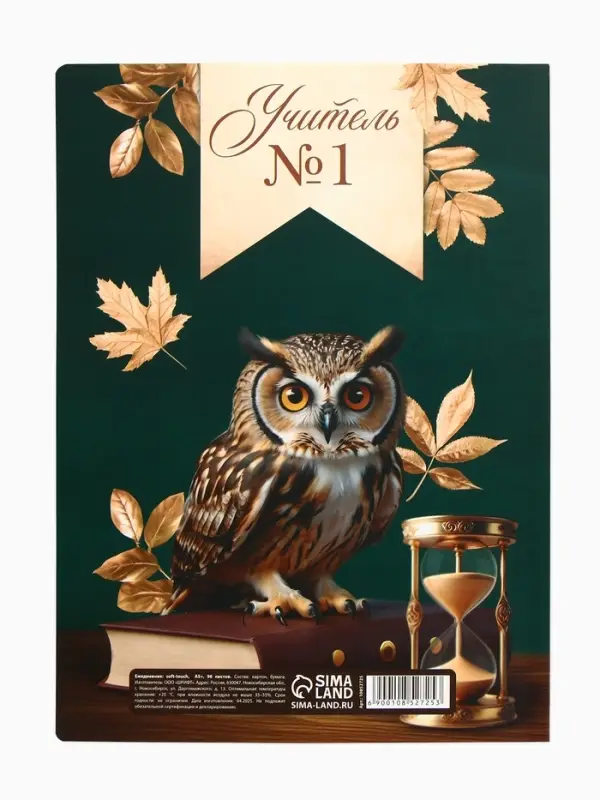 Большой ежедневник soft-touch А5+, 96 листов "Самый лучший учитель"