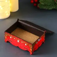 Шкатулка новогодняя "Счастья" 14х9,3х6 см