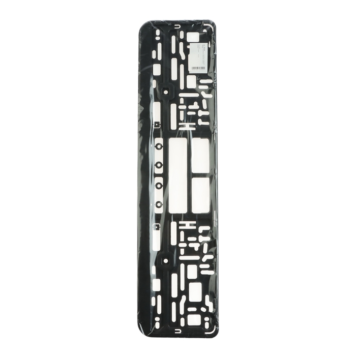 Рамка для автомобильного номера TORSO, с защёлкой, чёрная