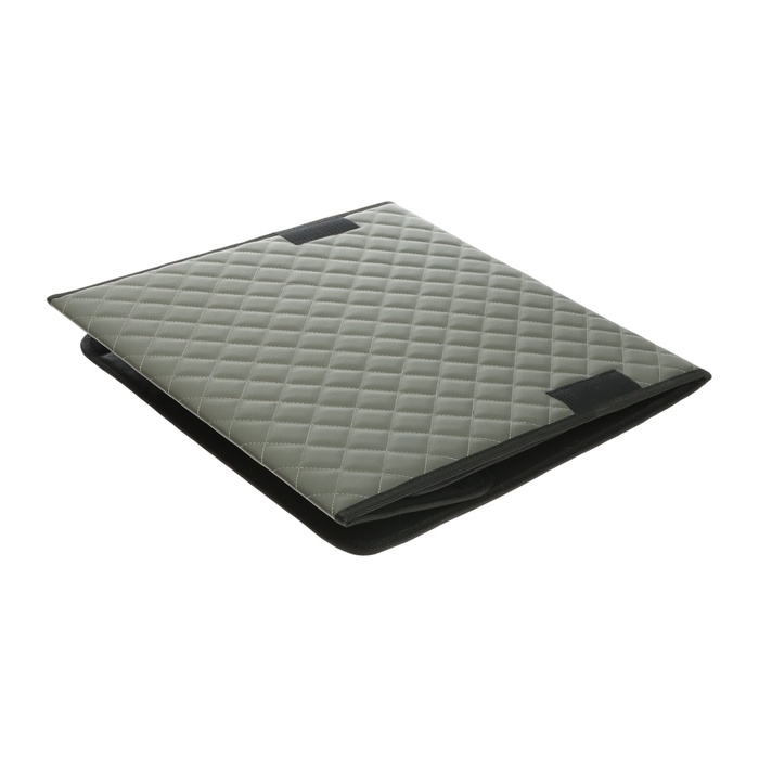 Органайзер кофр в автомобиль Cartage саквояж, экокожа стеганая, 50х30х30 см, серый