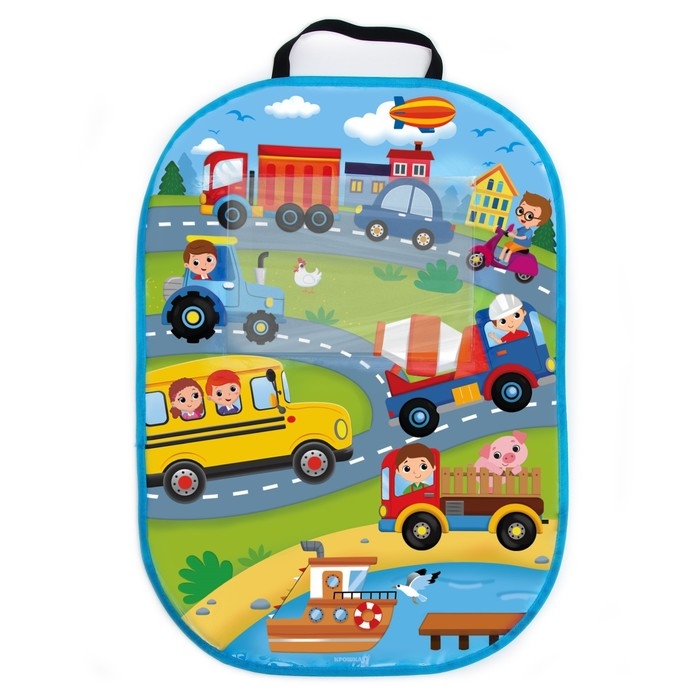 Незапинайка - защитная накидка на сиденье автомобиля с карманом «Транспорт», 67х47,5 см Незапинайка - защитная накидка на сиденье автомобиля с карманом «Транспорт», 67х47,5 см