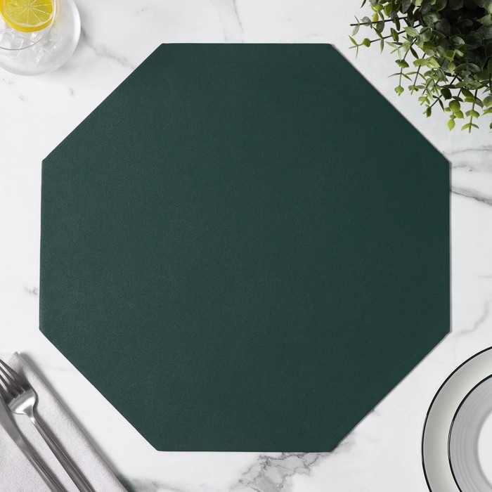 Салфетка сервировочная на стол &laquo;Тэм&raquo;, 38&times;38 см, цвет зелёный