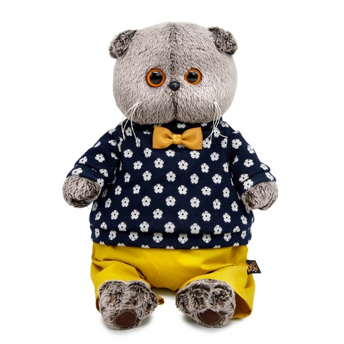 Мягкая игрушка "Басик в джемпере в цветочек", 22 см Ks22-274