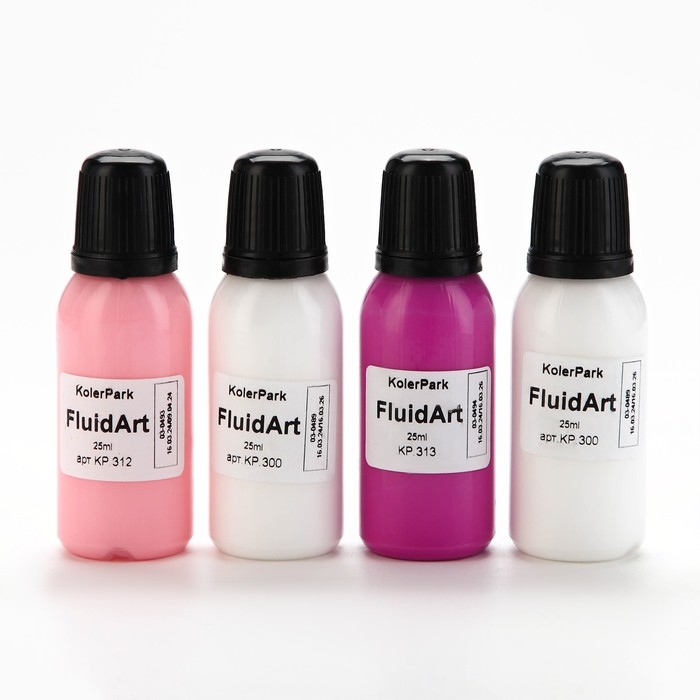 Рисование акрилом на пластиковой фигурке &laquo;Мишка&raquo;, розовый, набор для творчества Флюид-арт