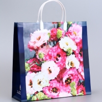 Пакет "Цветы/Город ", мягкий пластик, 26 x 23 см, 110 мкм МИКС