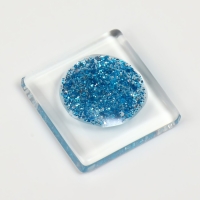 Гель лак для ногтей, &laquo;GLITTER FLASH&raquo;, 3-х фазный, 8мл, LED/UV, цвет прозрачный/голубой (04)