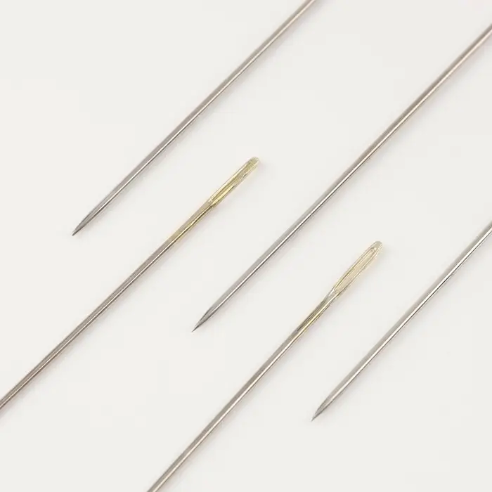 Иглы швейные, d=1.03 мм, 5.6 см, с золотым ушком, 10 шт.