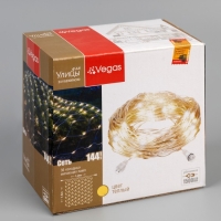 Гирлянда &laquo;Сеть&raquo; 1.2 &times; 1.5 м, IP44, УМС, прозрачная нить, 36 LED, свечение тёплое белое, мерцание белым 24 В