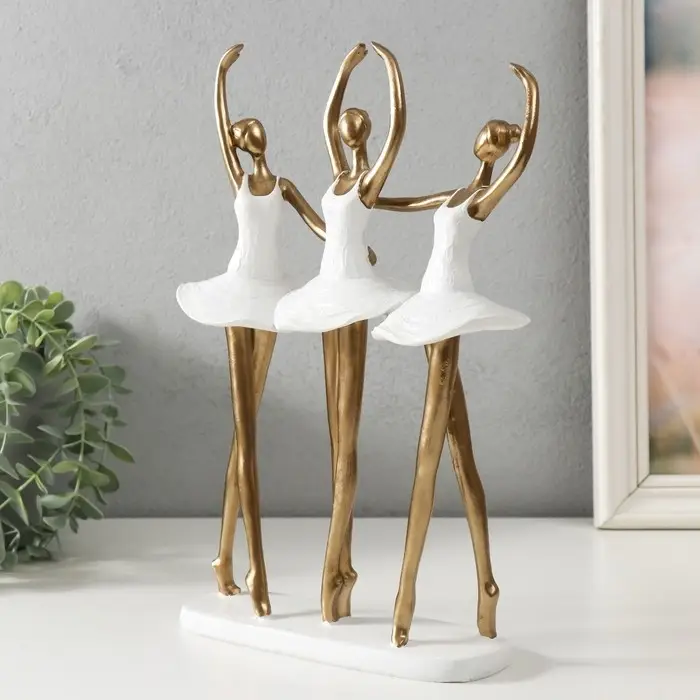 Сувенир полистоун "Три балерины" 19,5х7,5х29,5 см