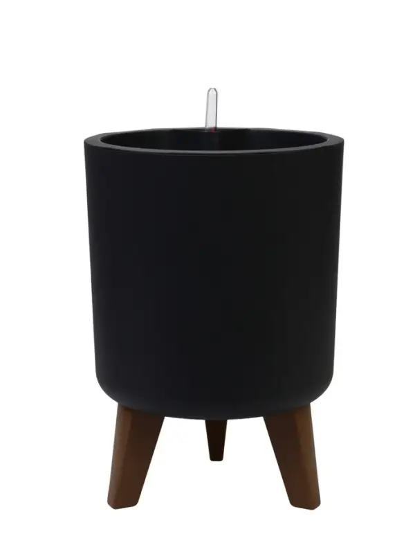 Кашпо для цветов &laquo;Флориан&raquo;, 19 л, d=30 см, h=44.7 см, пластиковое, с автополивом, на ножках, серое