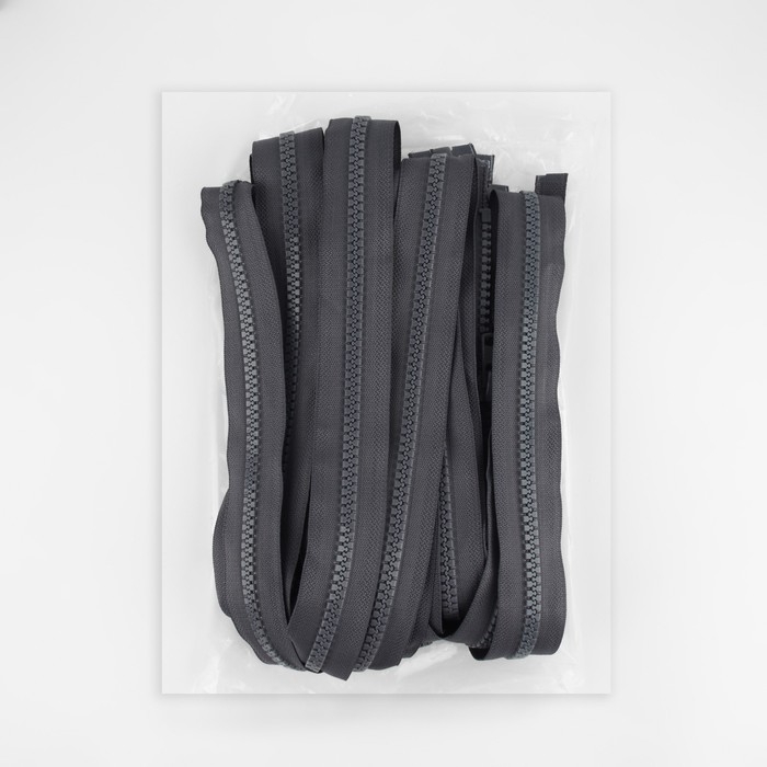 Молния &laquo;Трактор&raquo;, №8, разъёмная, замок автомат, 100 см, цвет тёмно-серый, цена за 1 штуку