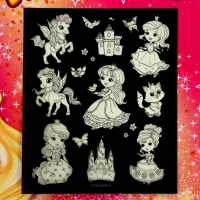 Набор для рисования светом &laquo;Чудесные принцессы&raquo;, ручка с фонариком и невидимыми чернилами