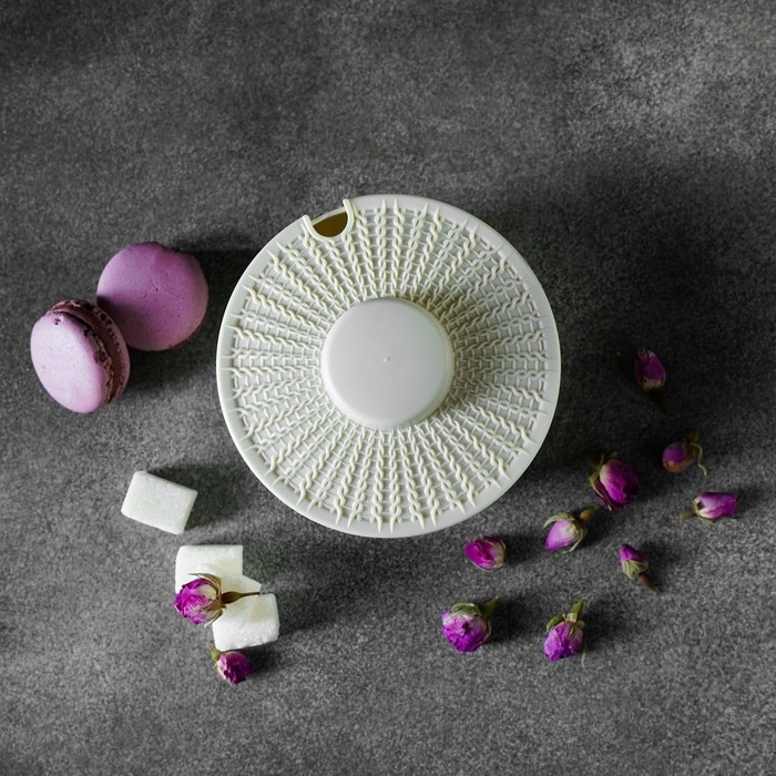 Сахарница &laquo;Вязание&raquo; 450 мл, цвет белый