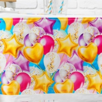 Скатерть одноразовая &laquo;Влюбленность&raquo;, шарики, 182х137см