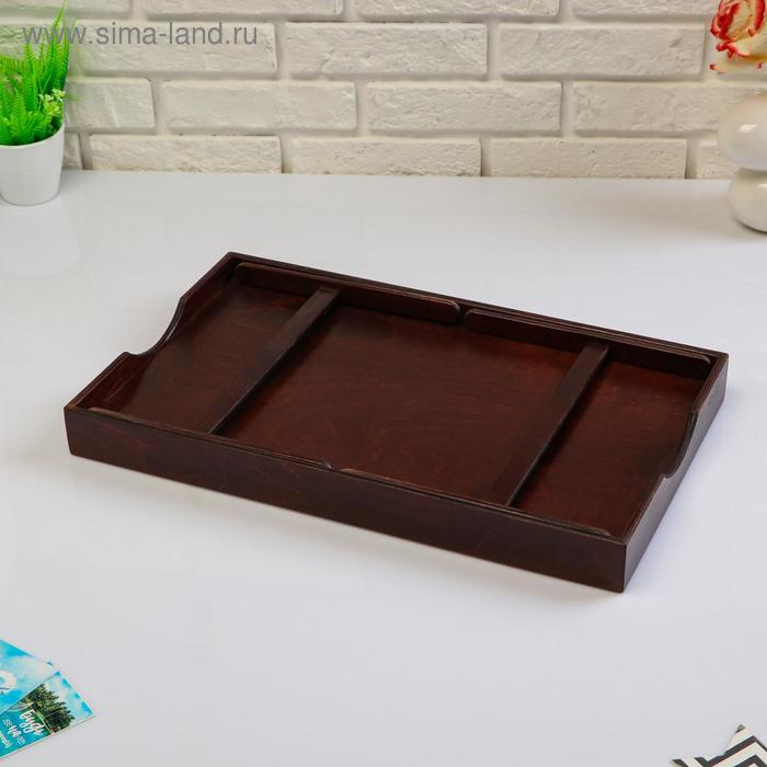 Поднос с ножками для завтрака поднос "Венгера", орех + лак, 50&times;30 см