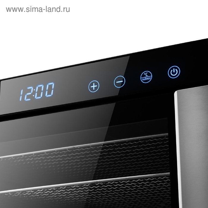 Сушилка для овощей и фруктов Kitfort КТ-1911, 650 Вт, 6 ярусов, 35-75 &deg;С, серебристая