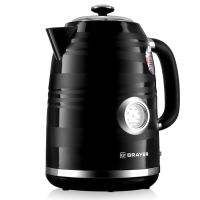 Чайник электрический BRAYER 1059BR, пластик, 1.7 л, 2200 Вт, термометр, чёрный Чайник электрический BRAYER 1059BR, пластик, 1.7 л, 2200 Вт, термометр, чёрный