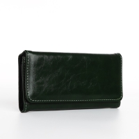 Кошелёк женский на кнопке, цвет тёмно-зелёный Кошелёк женский на кнопке, цвет тёмно-зелёный