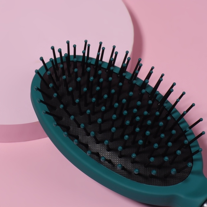 Расчёска массажная, 7,5 &times; 24,5 см, цвет бирюзовый