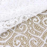 Кружевная эластичная ткань, 180 мм &times; 23 &plusmn; 1 м, цвет белый