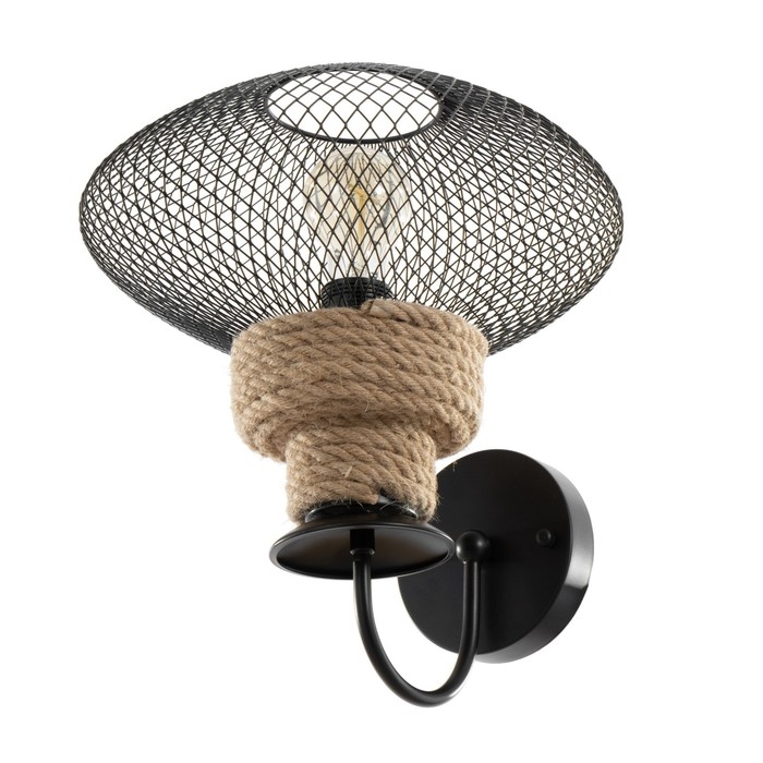 Бра "Эллеб" 1хЕ27 черный 32х32х35см