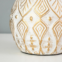 Лампа настольная 38047/1 E14 40Вт белый с золотой патиной 23х23х32 см