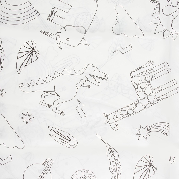 Скатерть раскраска Доляна «Милые зверята», детская, одноразовая, бумага, 120×180 см, белая Скатерть раскраска Доляна «Милые зверята», детская, одноразовая, бумага, 120×180 см, белая