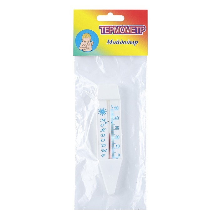 Термометр, градусник для воды "Мойдодыр", от 0&deg;С до +50&deg;С, 14 см