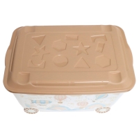 Ящик для игрушек &laquo;Воздушные шары&raquo;, на колёсах 58 &times; 39 &times; 33,5 см, 45 л, тёмно-бежевый