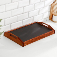 Столик для завтрака складной, 50&times;30см, с ручками, морёный