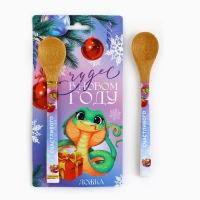 Ложка столовая из бамбука &laquo;Чудес в новом году&raquo;, 3 х 16 см