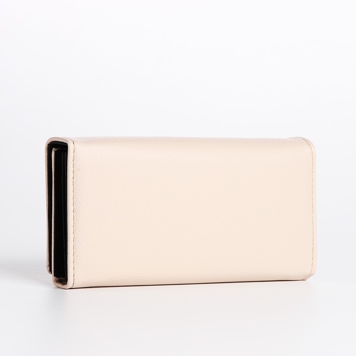 Кошелёк женский на магните, цвет бежевый
