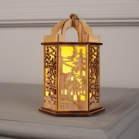 Ёлочная игрушка &laquo;Фонарь с домиком&raquo;, от батареек, свечение тёплое белое