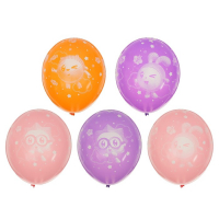 Шары латексные 14" &laquo;Малышарики. С первым ДР&raquo;, 5-сторонние, набор 25 шт., цвета, виды МИКС