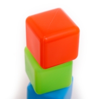 Кубики для малышей, пластиковые, цветные, 20 штук, 4 &times; 4 см