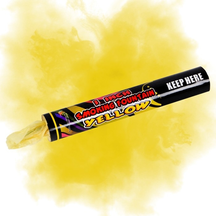Цветной дым жёлтый, 0,8 дюйм, ОПТИ, средняя интенсивность, 60 сек Цветной дым жёлтый, 0,8 дюйм, ОПТИ, средняя интенсивность, 60 сек