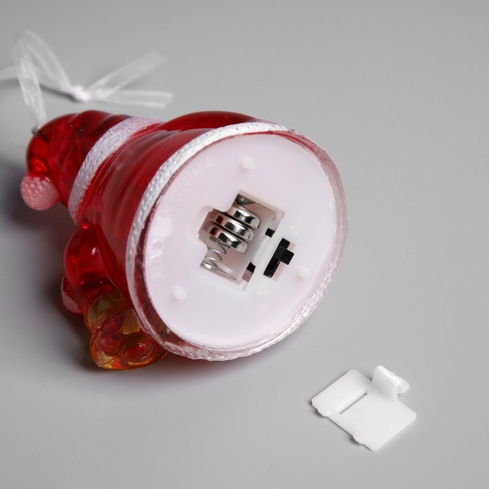 Ёлочная игрушка &laquo;Дед Мороз&raquo;, 8 см, от батареек, свечение мульти (RGB)