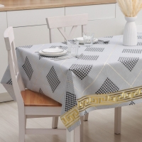 Клеёнка на стол &laquo;Гусиная лапка&raquo;, на тканевой основе, рулон 20 метров, ширина 137 см