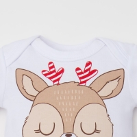 Боди Крошка Я дев. "Оленёнок", рост 62-68 см, белый Боди Крошка Я дев. "Оленёнок", рост 62-68 см, белый