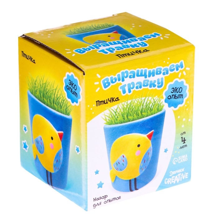 Набор для опытов &laquo;Выращиваем травку&raquo;, птичка