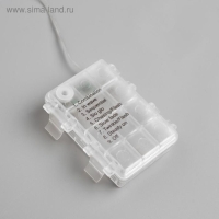 Гирлянда &laquo;Нить&raquo; 5 м роса, IP65, серебристая нить, 50 LED, 8 режимов, батарейки AAх3 (нет в комплекте), свечение мульти