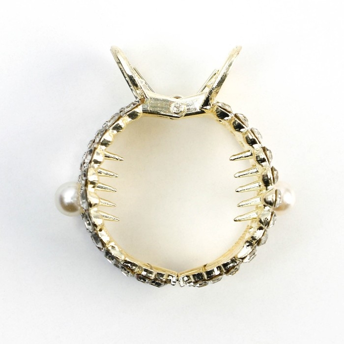 Зажим для волос со стразами &laquo;Будь ярче всех&raquo;, 3,5 х 4,5 х 2.5 см