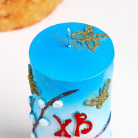 Свеча-цилиндр "Пасхальное утро", 8х13,5 см, 350 гр, микс Свеча-цилиндр "Пасхальное утро", 8х13,5 см, 350 гр, микс