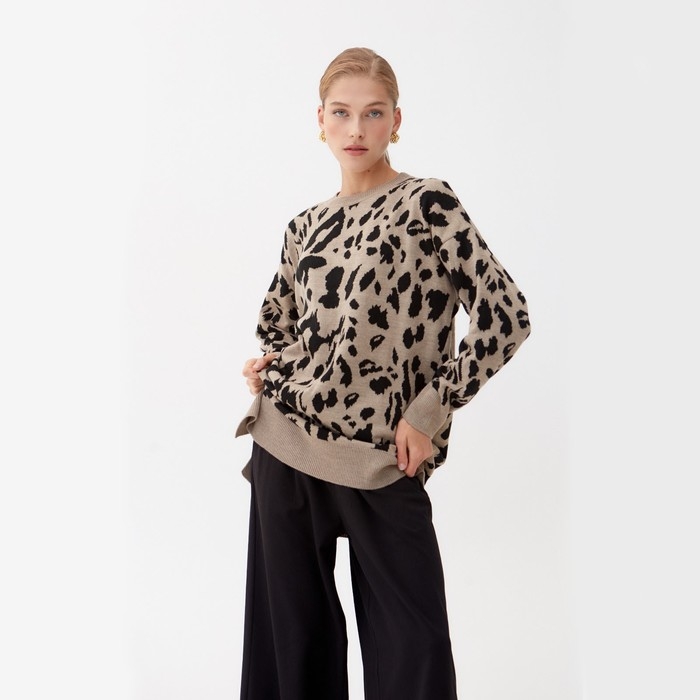 Джемпер женский MINAKU Leo цвет бежевый, р-р 46