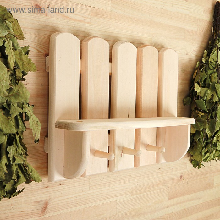 Полка &ndash; вешалка "Забор" 40х30х8 см