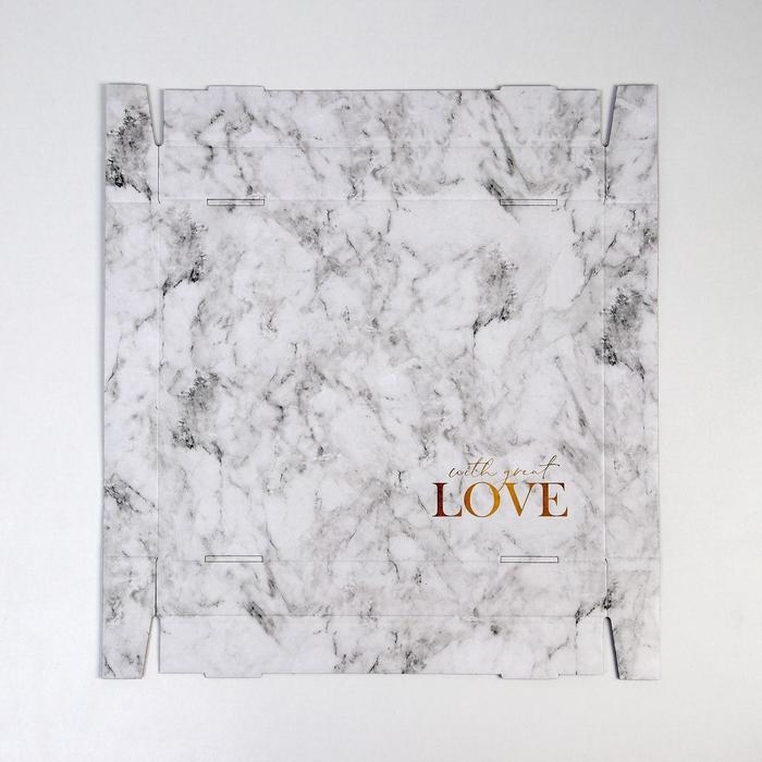 Коробка подарочная складная, упаковка, &laquo;Мрамор&raquo;, 31 х 25.5 х 16 см