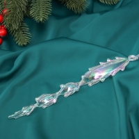 Ёлочная игрушка «Зимнее волшебство. Завитая сосулька» пластик, 22х3,5 см, прозрачный Ёлочная игрушка «Зимнее волшебство. Завитая сосулька» пластик, 22х3,5 см, прозрачный