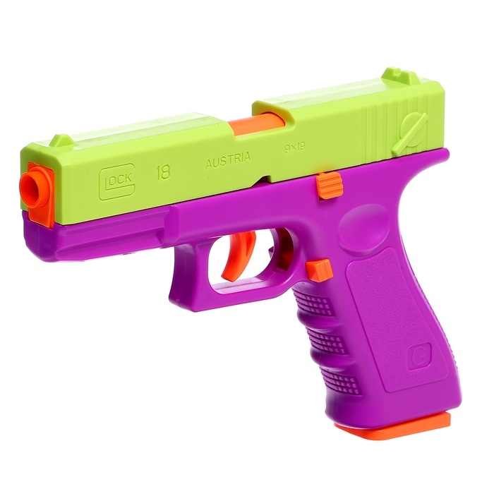 Пистолет детский &laquo;Глок&raquo;, стреляет мягкими пулями, вылетают гильзы, автоматическая перезарядка