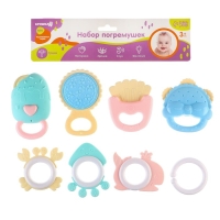 Набор погремушек и прорезывателей &laquo;Нежность&raquo;, 5 шт., Крошка Я