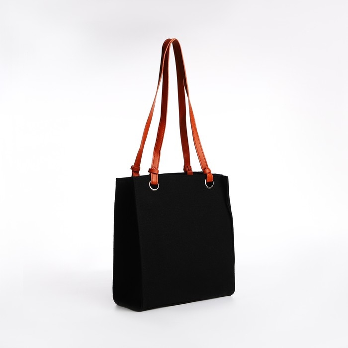 Сумка женская тоут на молнии, цвет чёрный Сумка женская тоут на молнии, цвет чёрный